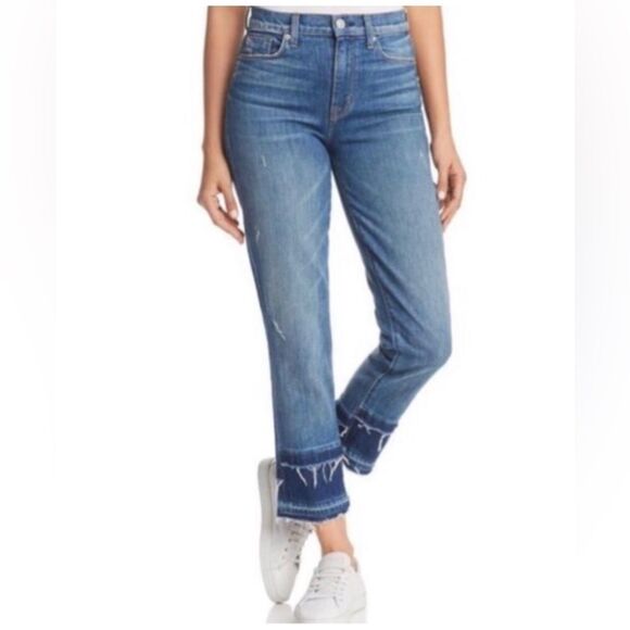 HUDSON - NWT L Sz 25 - Zoeey Straight-Leg Double Step Cropped Jean -Social Grace - Picture 7 of 16